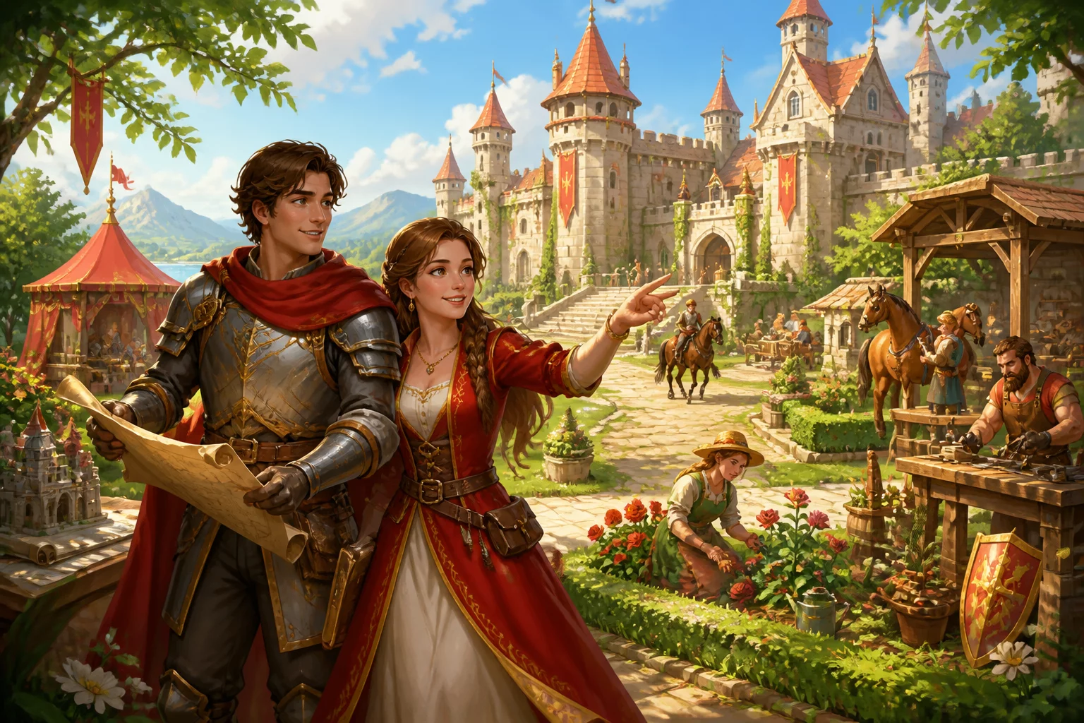 Knights & Brides editorial artwork