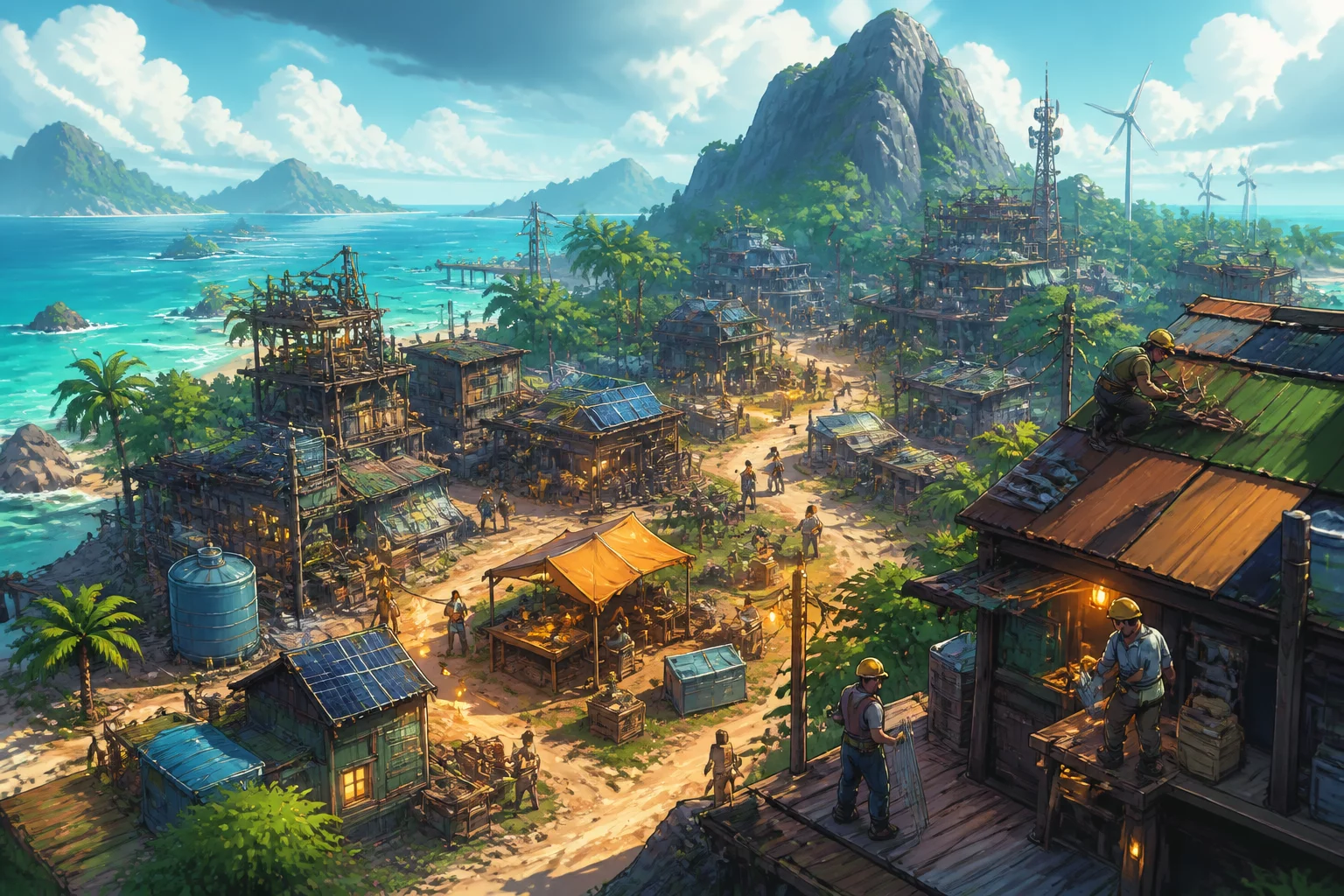 Tiles Survive! editorial artwork